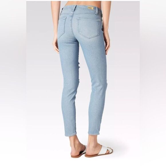 PAIGE Sz24 TRANSCEND VERDUGO ANKLE MIDRISE SKINNY MAYAN PATCH - Picture 4 of 16